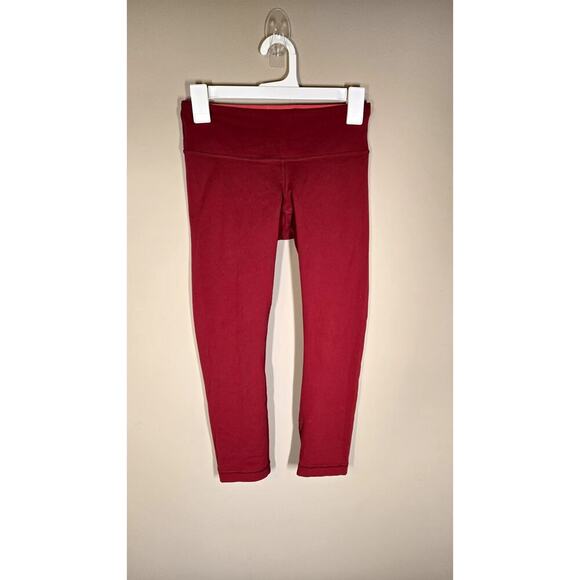 Lululemon Womens Capri Leggings Red Size 4 - Picture 1 of 7